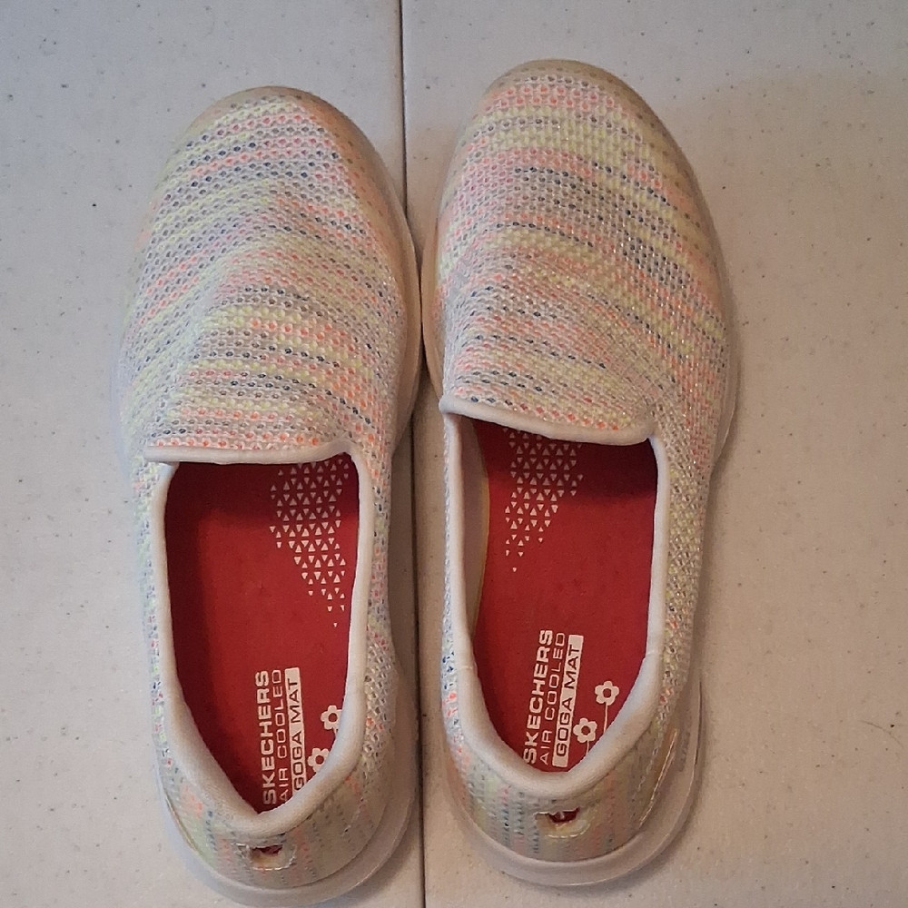Skechers Orange and Yellow Sneakers Breathable Comfort